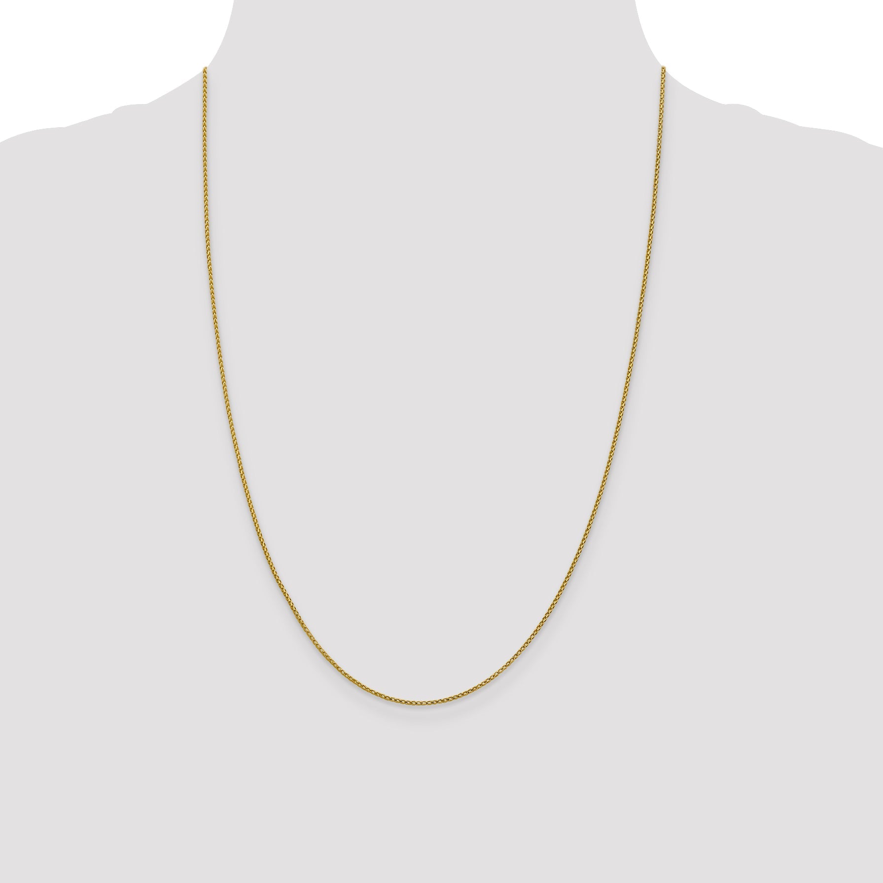 24 Inch 14K 1mm D/C Open Franco Chain Necklace
