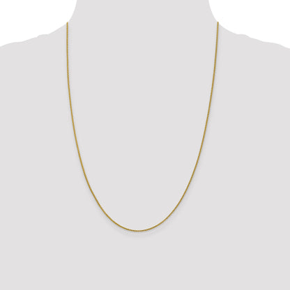 24 Inch 14K 1mm D/C Open Franco Chain Necklace