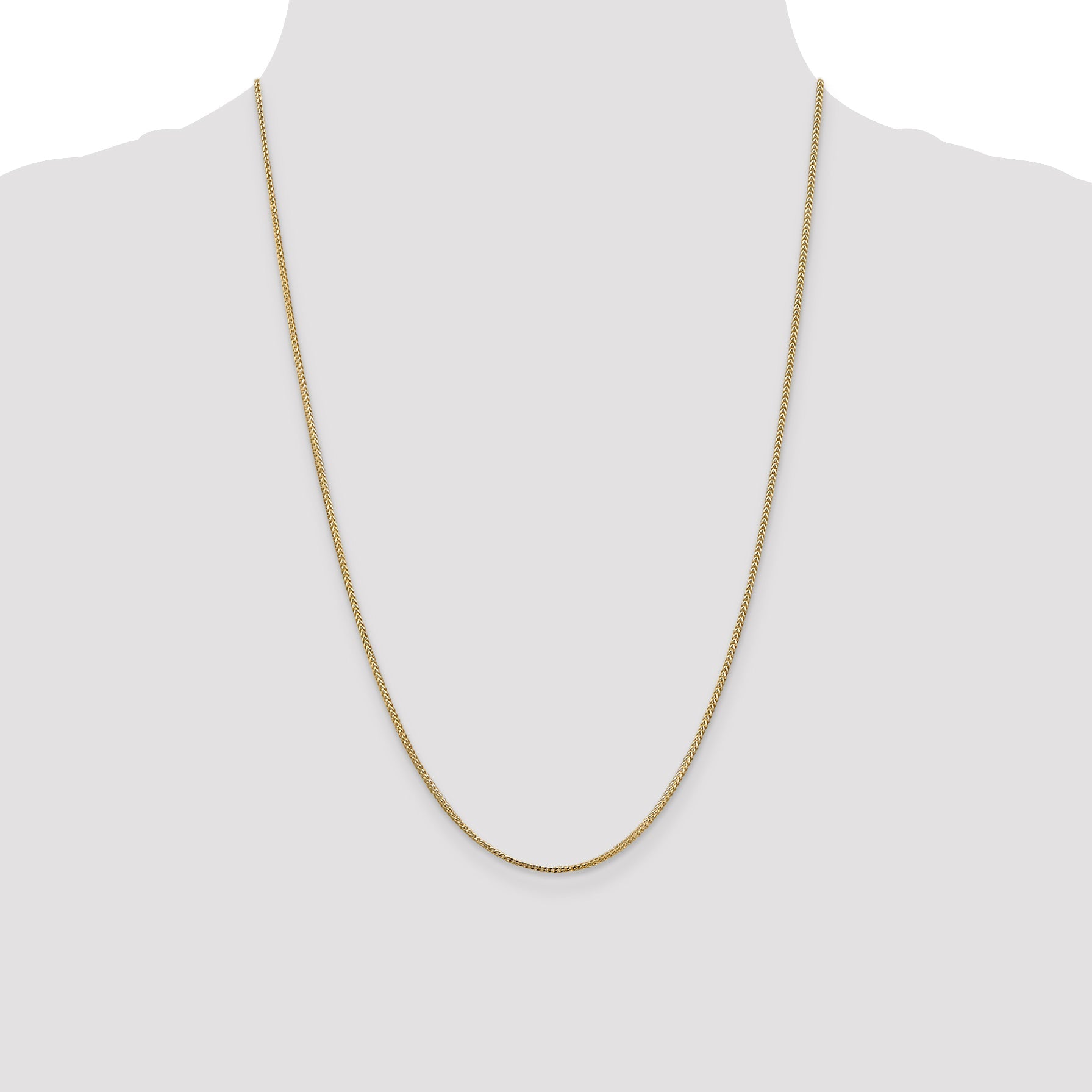 24 Inch 14K 1.1mm Franco Chain Necklace
