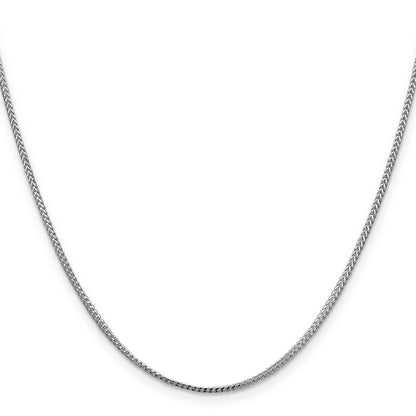 24 Inch 14K White Gold 1.1mm Franco Chain Necklace