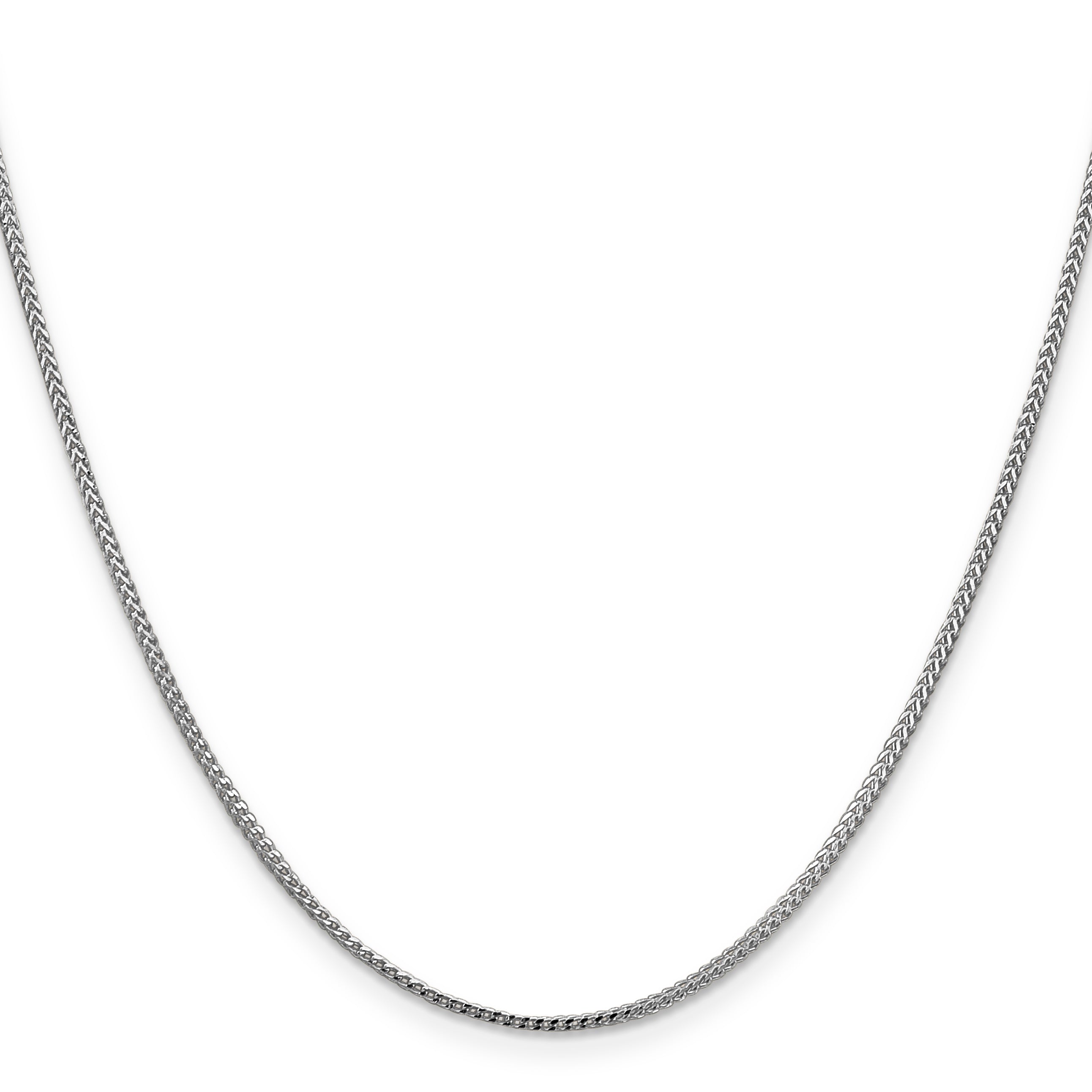 20 Inch 14K White Gold 1.1mm Franco Chain Necklace