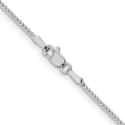 24 Inch 14K White Gold 1.1mm Franco Chain Necklace