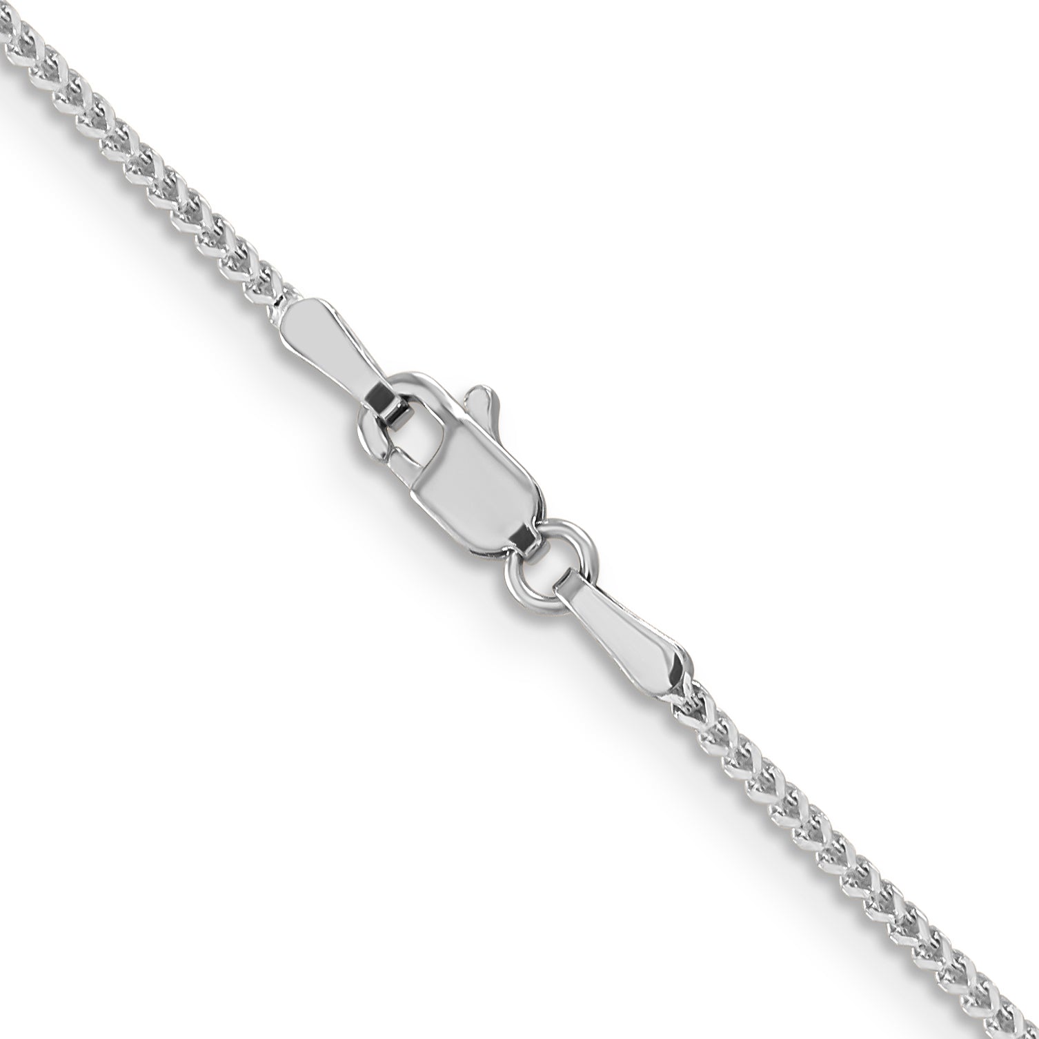 20 Inch 14K White Gold 1.1mm Franco Chain Necklace