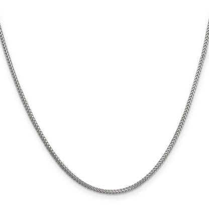 24 Inch 14K White Gold 1.25mm Franco Chain Necklace