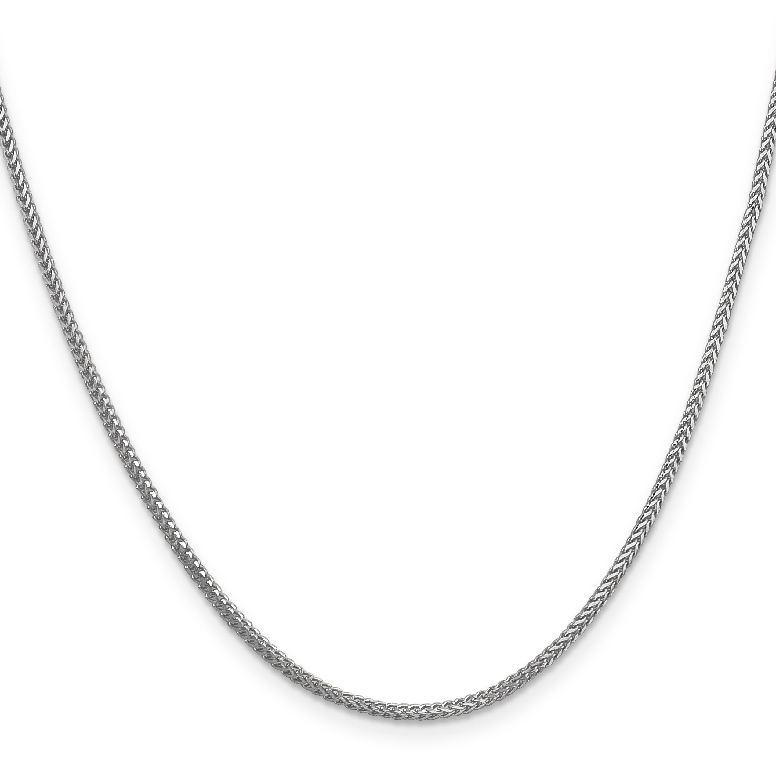 18 Inch 14K White Gold 1.25mm Franco Chain Necklace