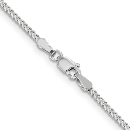 16 Inch 14K White Gold 1.25mm Franco Chain Necklace