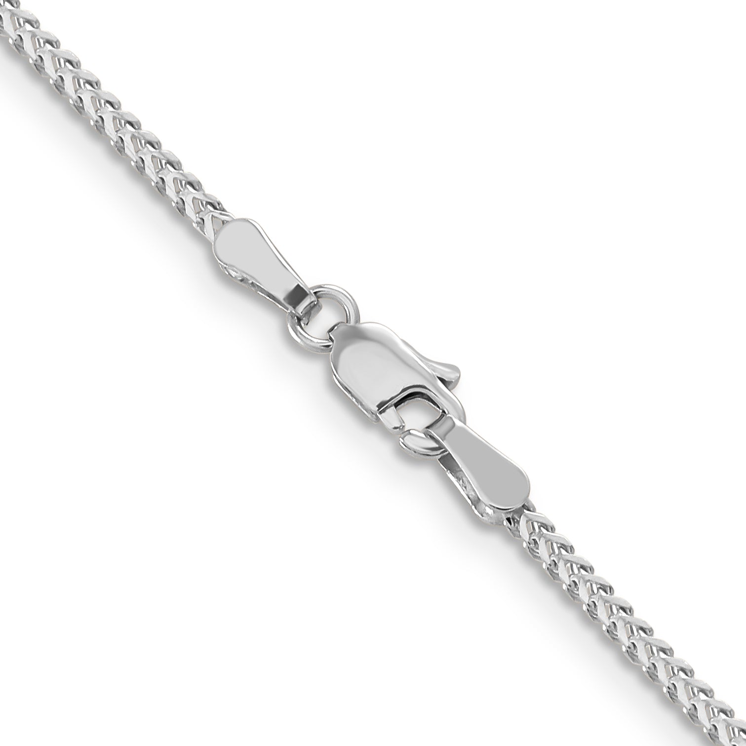 18 Inch 14K White Gold 1.25mm Franco Chain Necklace