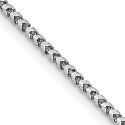 18 Inch 14K White Gold 1.25mm Franco Chain Necklace