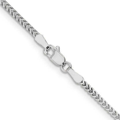 18 Inch 14K White Gold 1.5mm Franco Chain Necklace