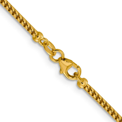 18 Inch 14K 2mm Franco Chain Necklace