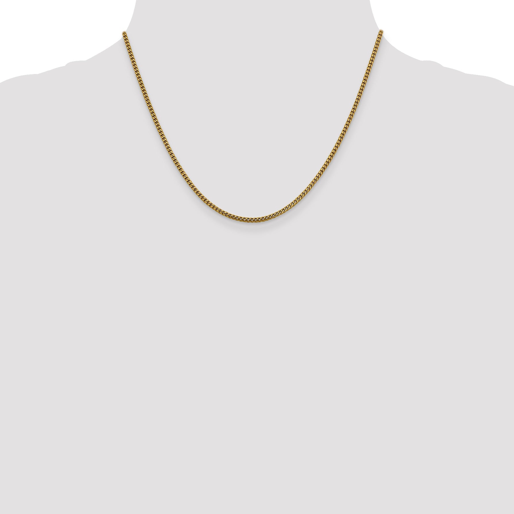18 Inch 14K 2mm Franco Chain Necklace