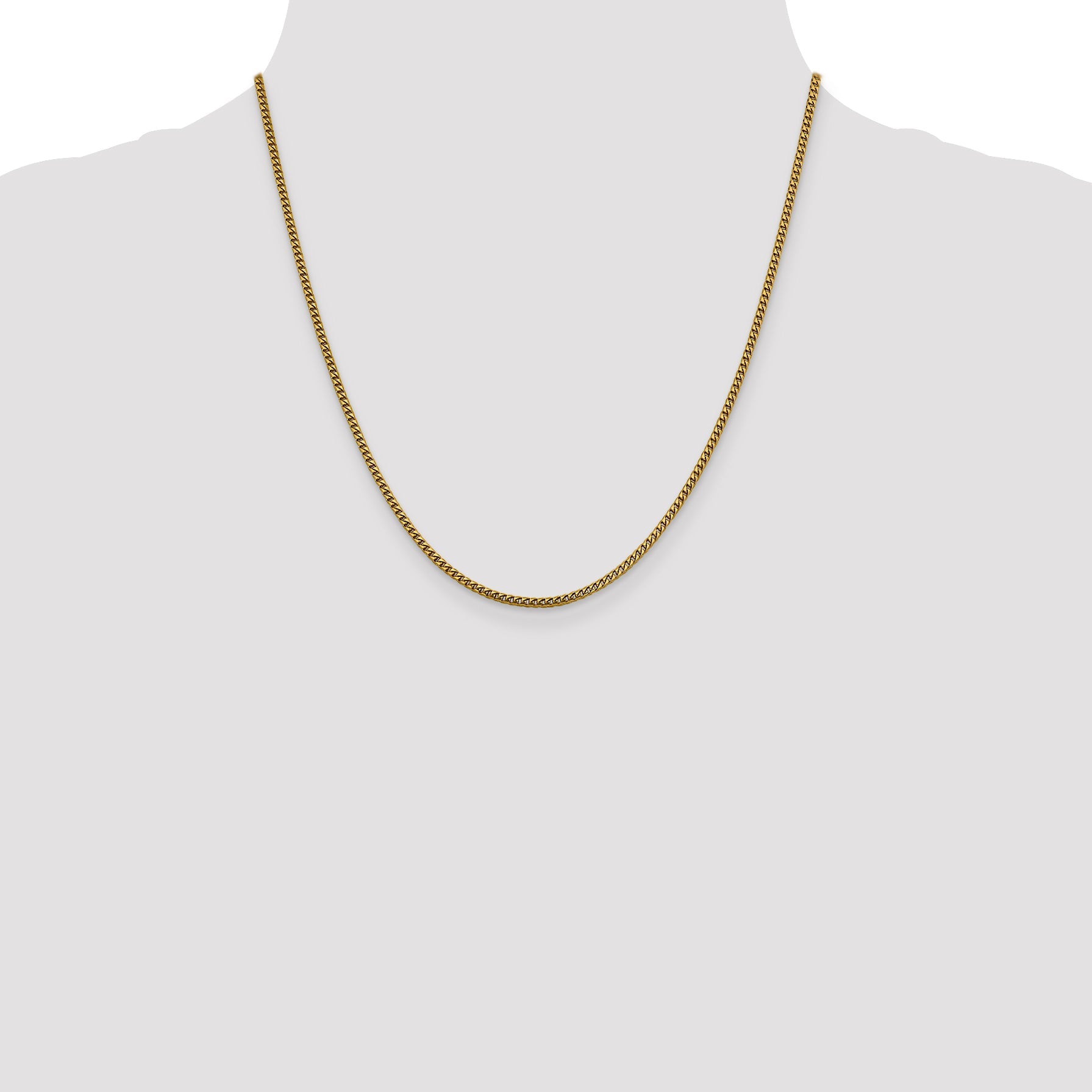 20 Inch 14K 2mm Franco Chain Necklace