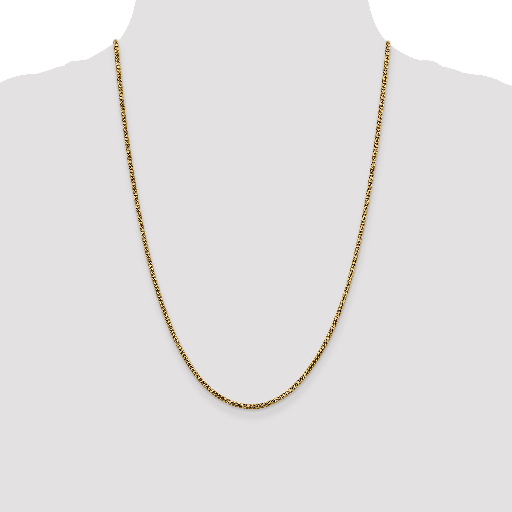 24 Inch 14K 2mm Franco Chain Necklace