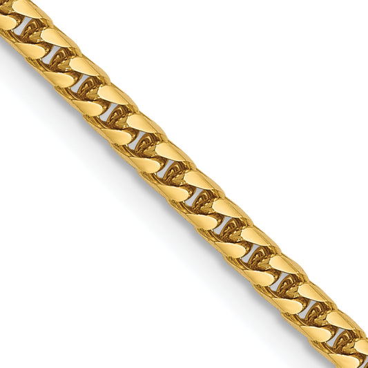 24 Inch 14K 2mm Franco Chain Necklace