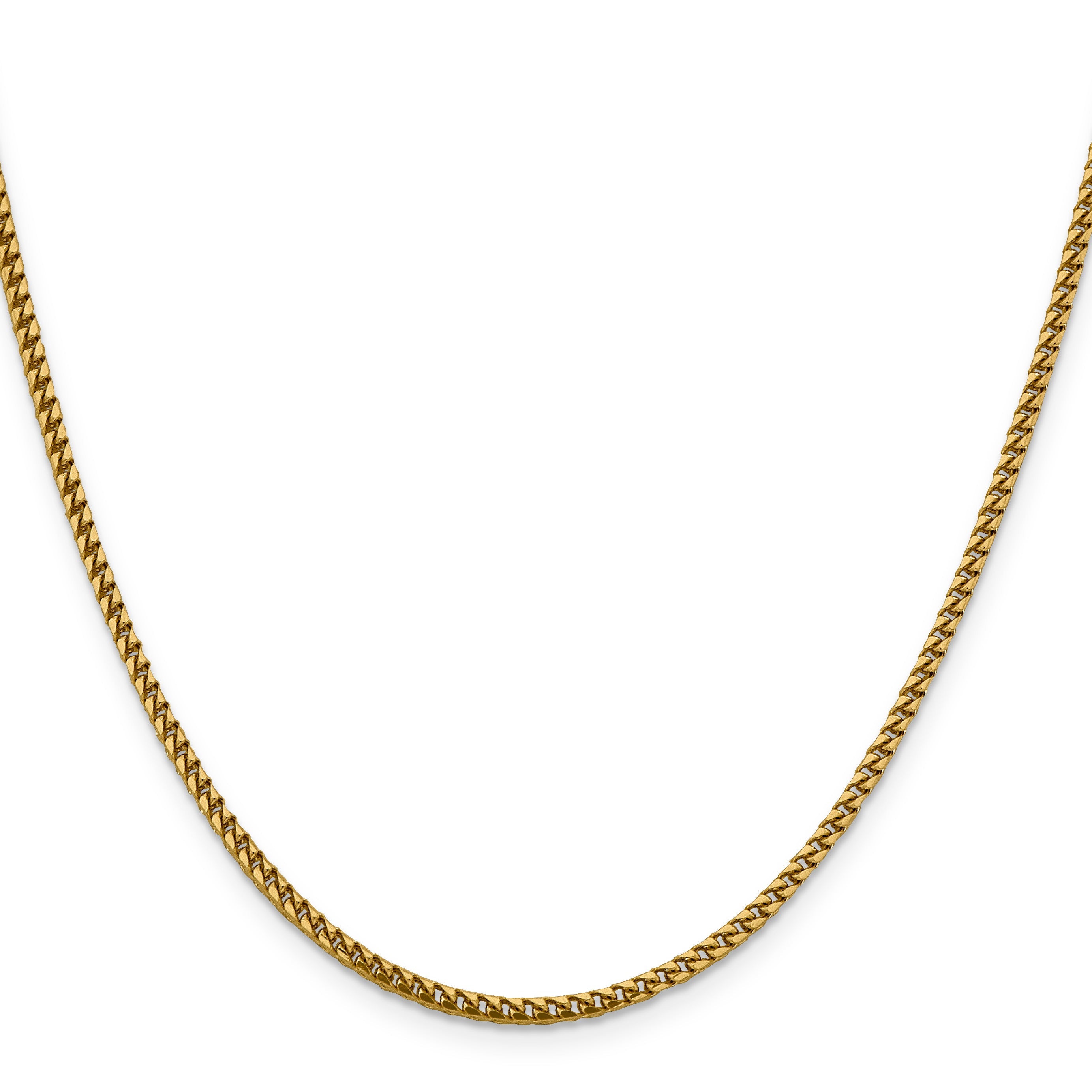 24 Inch 14K 2.4mm Franco Chain Necklace
