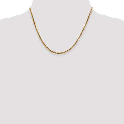 18 Inch 14K 2.4mm Franco Chain Necklace