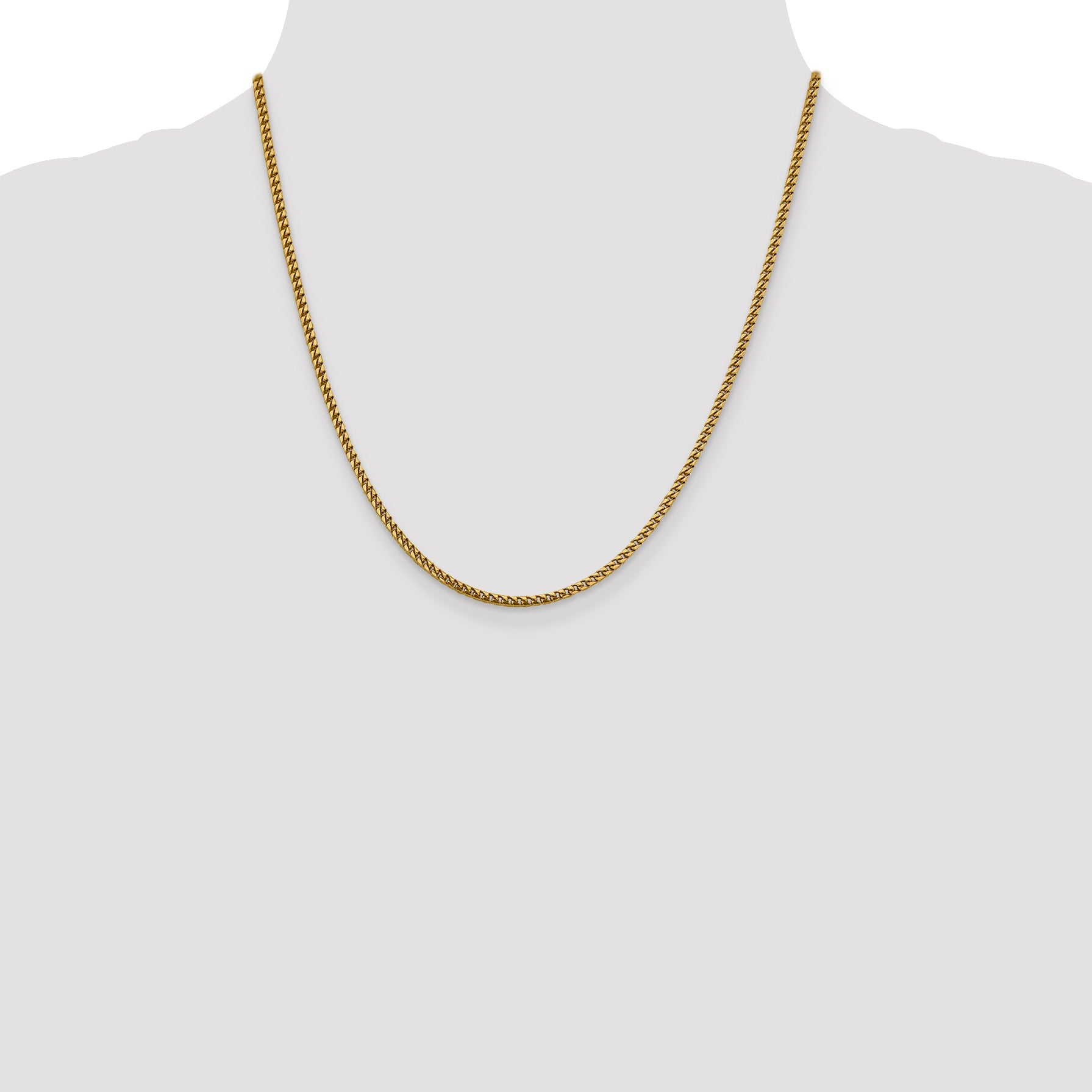 20 Inch 14K 2.4mm Franco Chain Necklace