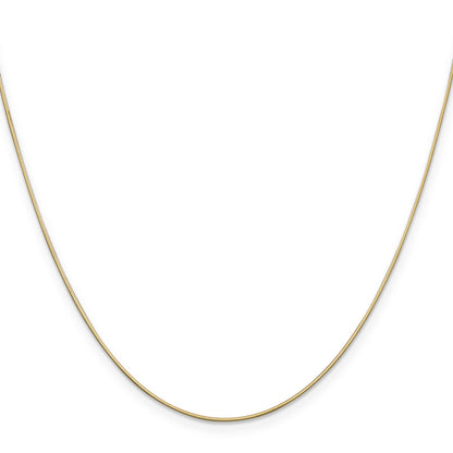 16 Inch 14K .8mm D/C Octagonal Snake Chain Necklace