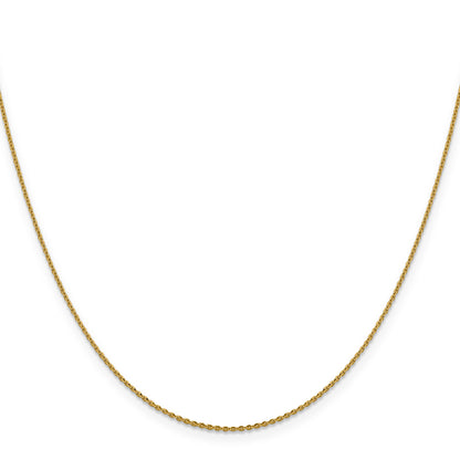 18 Inch 14K 1.15mm D/C Oval Link Chain Necklace