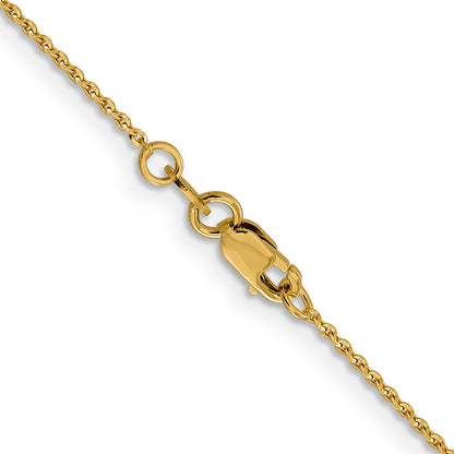 16 Inch 14K 1.15mm D/C Oval Link Chain Necklace