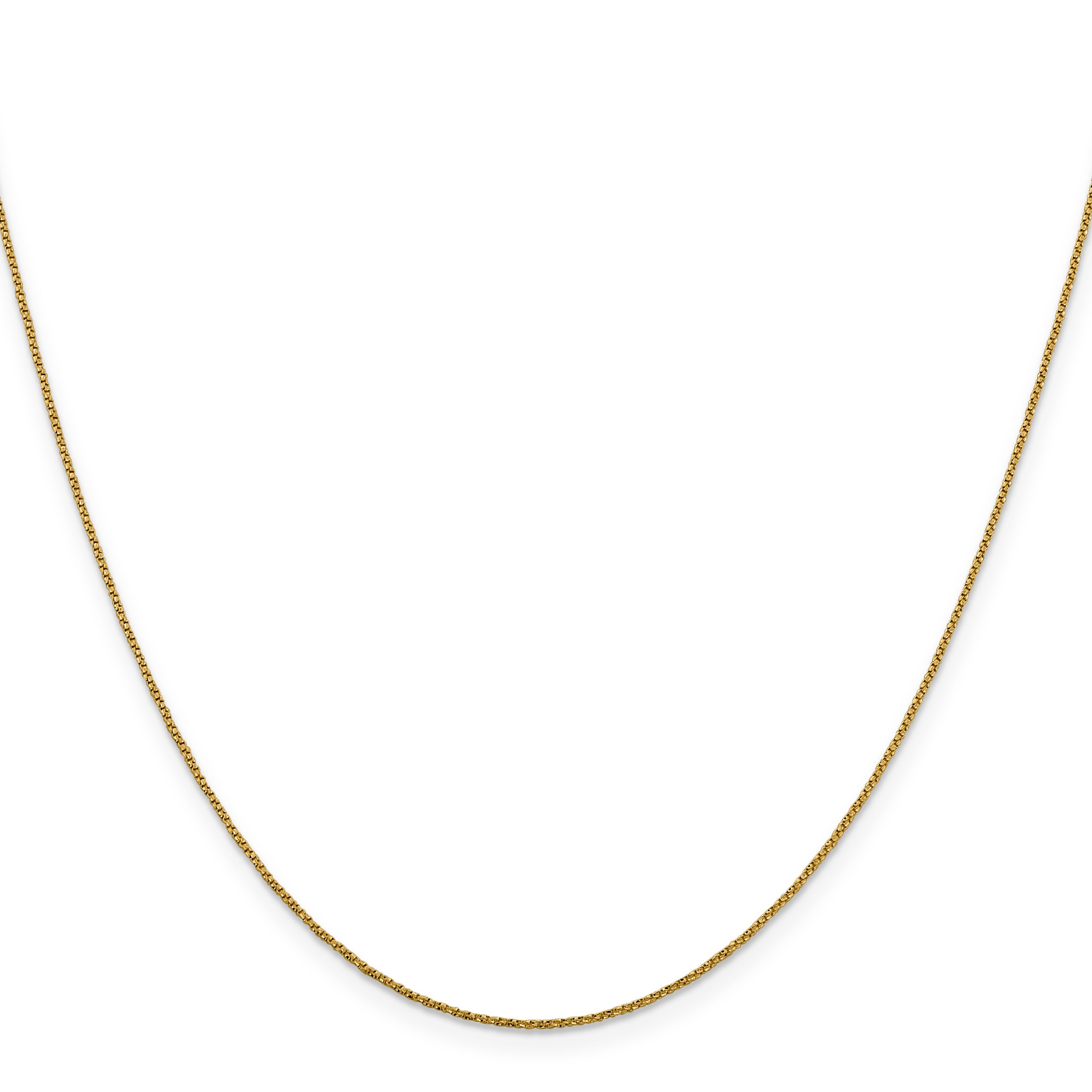 18 Inch 14K .9mm D/C Twisted Box Chain Necklace