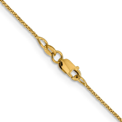 18 Inch 14K .9mm D/C Twisted Box Chain Necklace