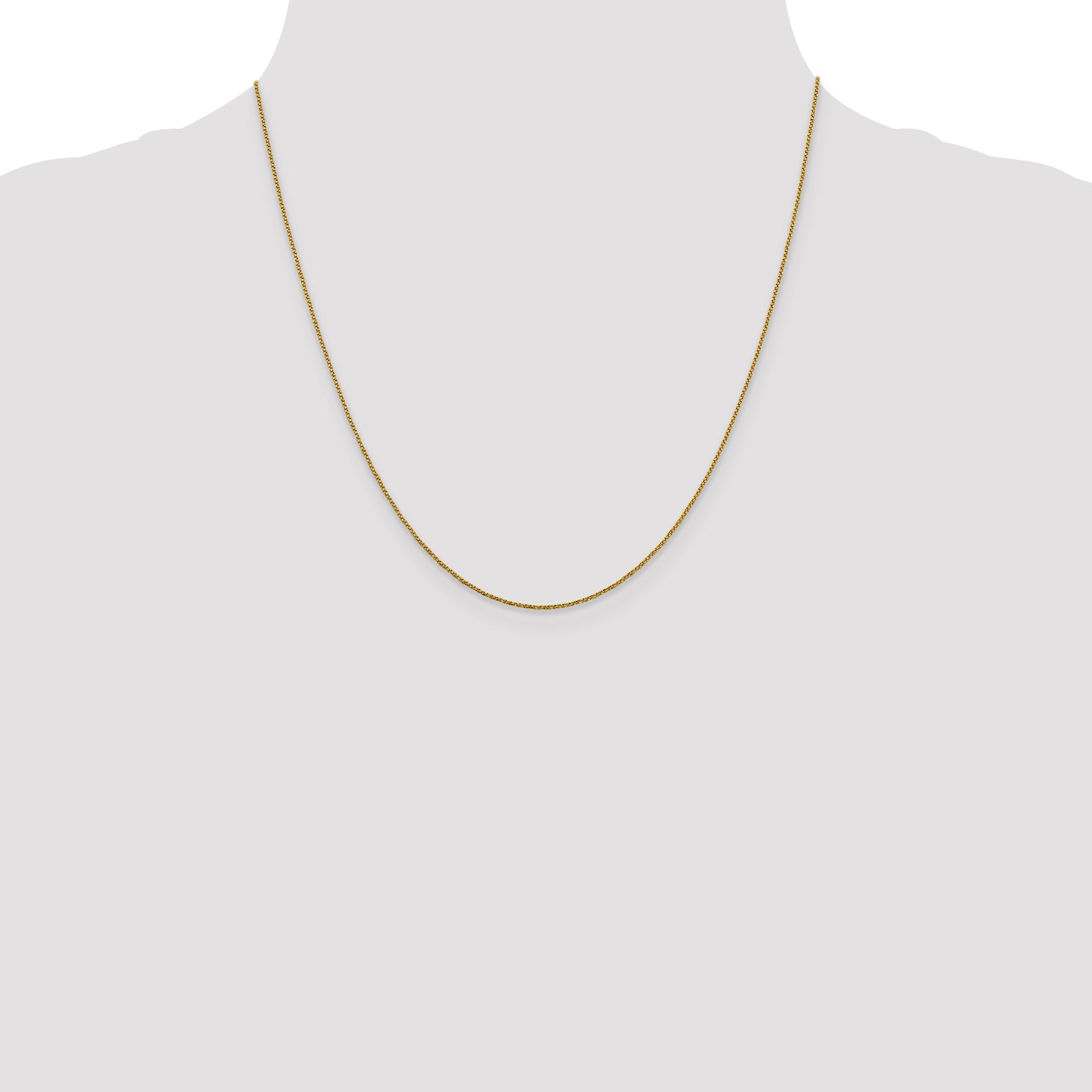 20 Inch 14K .9mm D/C Twisted Box Chain Necklace