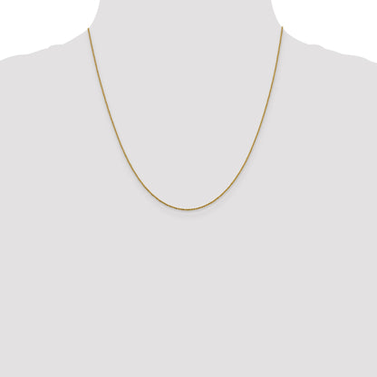 20 Inch 14K .9mm D/C Twisted Box Chain Necklace