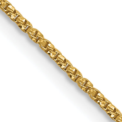 16 Inch 14K .9mm D/C Twisted Box Chain Necklace
