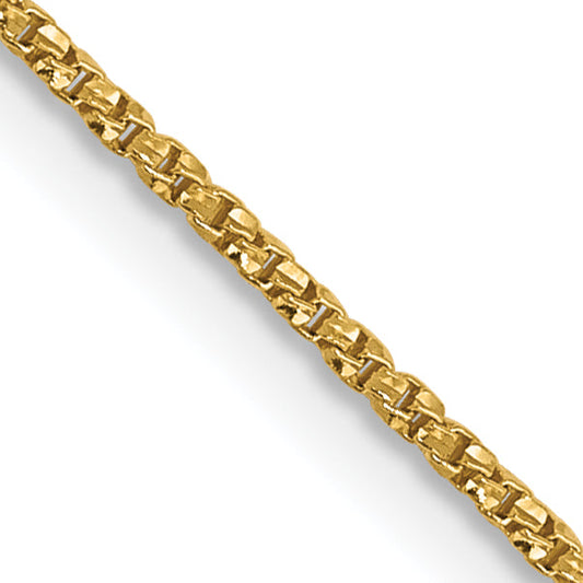 16 Inch 14K .9mm D/C Twisted Box Chain Necklace