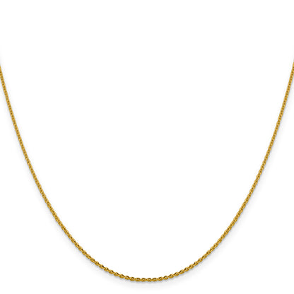 20 Inch 14K 1.40mm D/C Oval Link Chain Necklace
