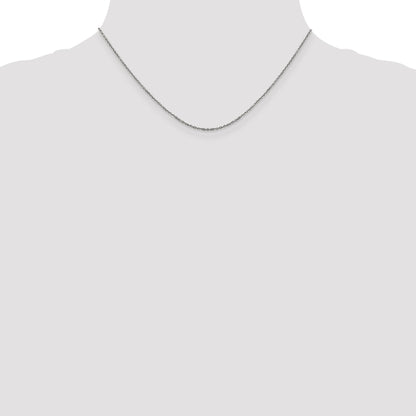 16 Inch 14K White Gold 1.25mm D/C Rolo Chain