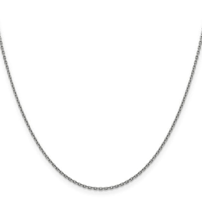 18 Inch 14K White Gold 1.5mm D/C Rolo Chain