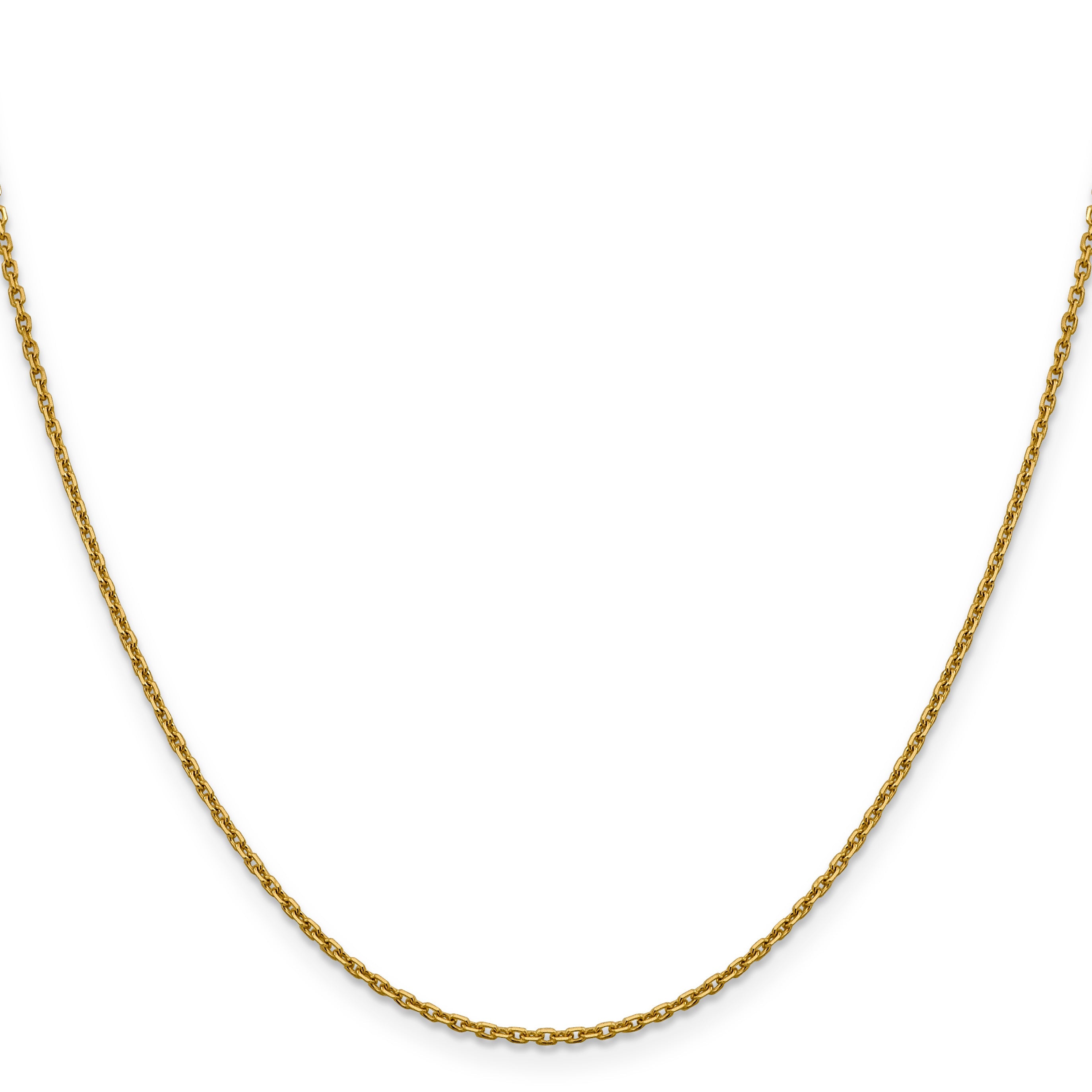 18 Inch 14K 1.5mm D/C Rolo Chain