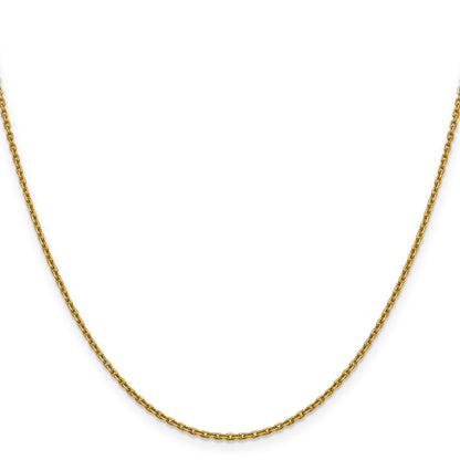 18 Inch 14K 1.5mm D/C Rolo Chain