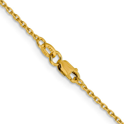18 Inch 14K 1.5mm D/C Rolo Chain