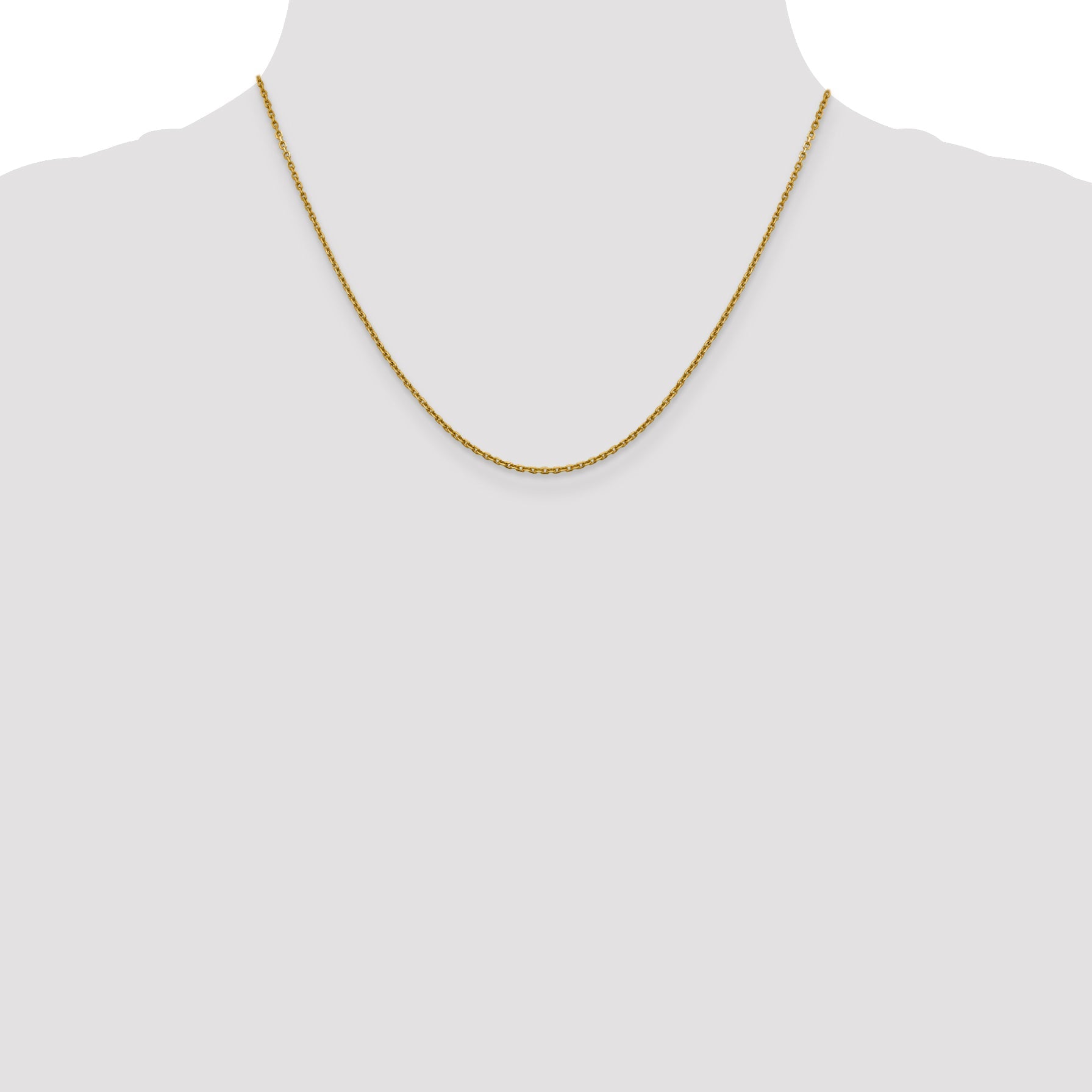 18 Inch 14K 1.5mm D/C Rolo Chain