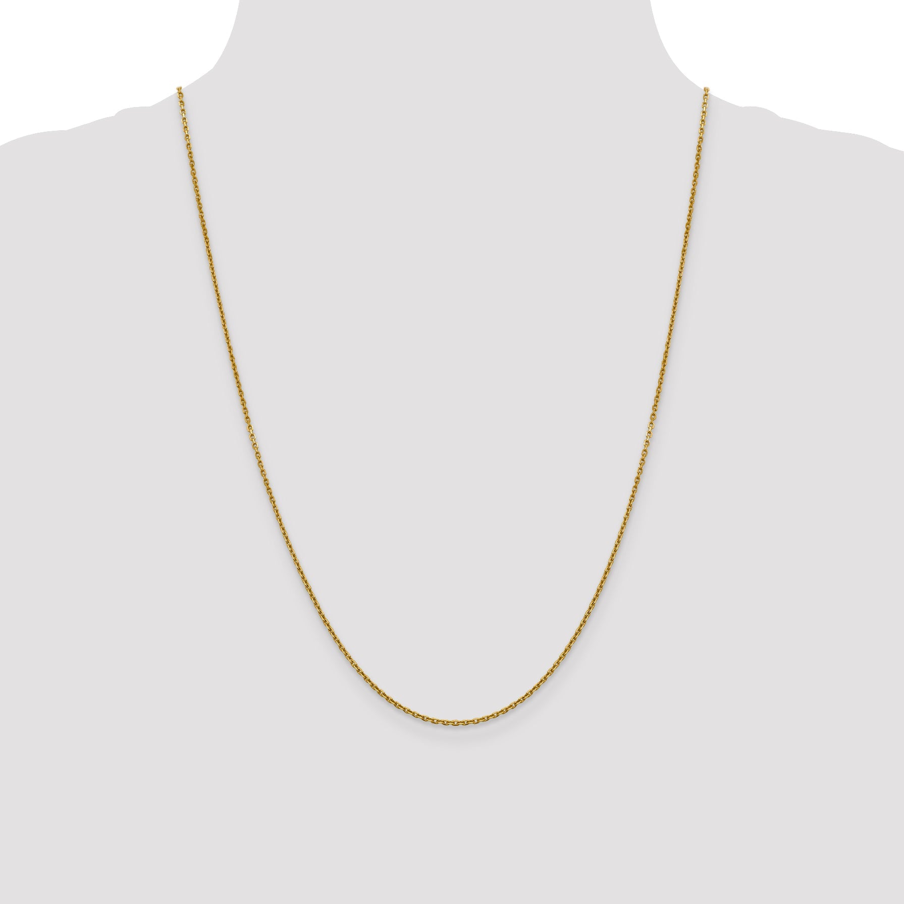 24 Inch 14K 1.5mm D/C Rolo Chain