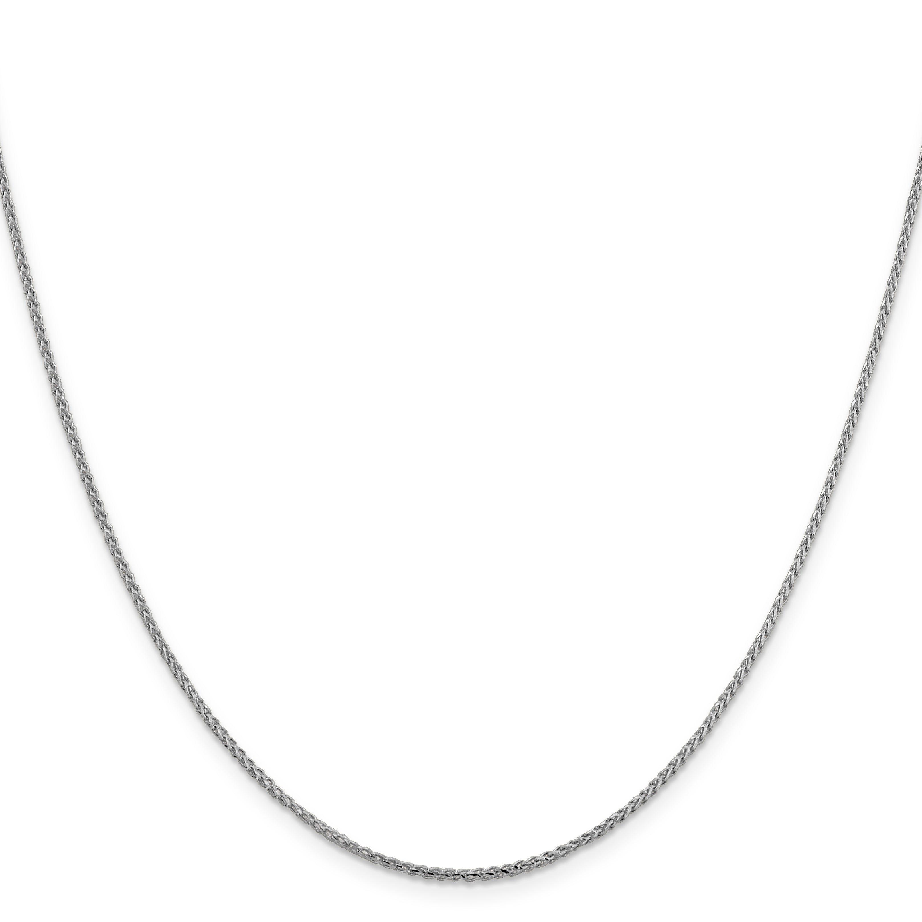 20 Inch 14K White Gold 1.4mm D/C Open Franco Chain