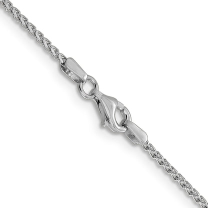 24 Inch 14K White Gold 1.4mm D/C Open Franco Chain Necklace
