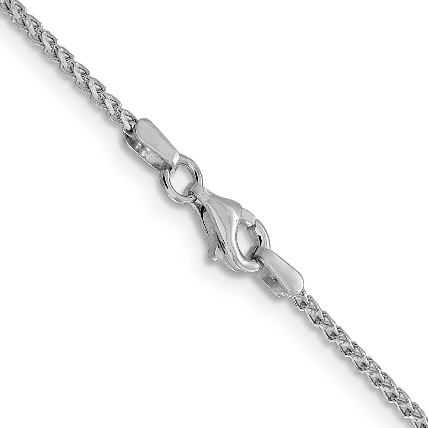 18 Inch 14K White Gold 1.4mm D/C Open Franco Chain Necklace