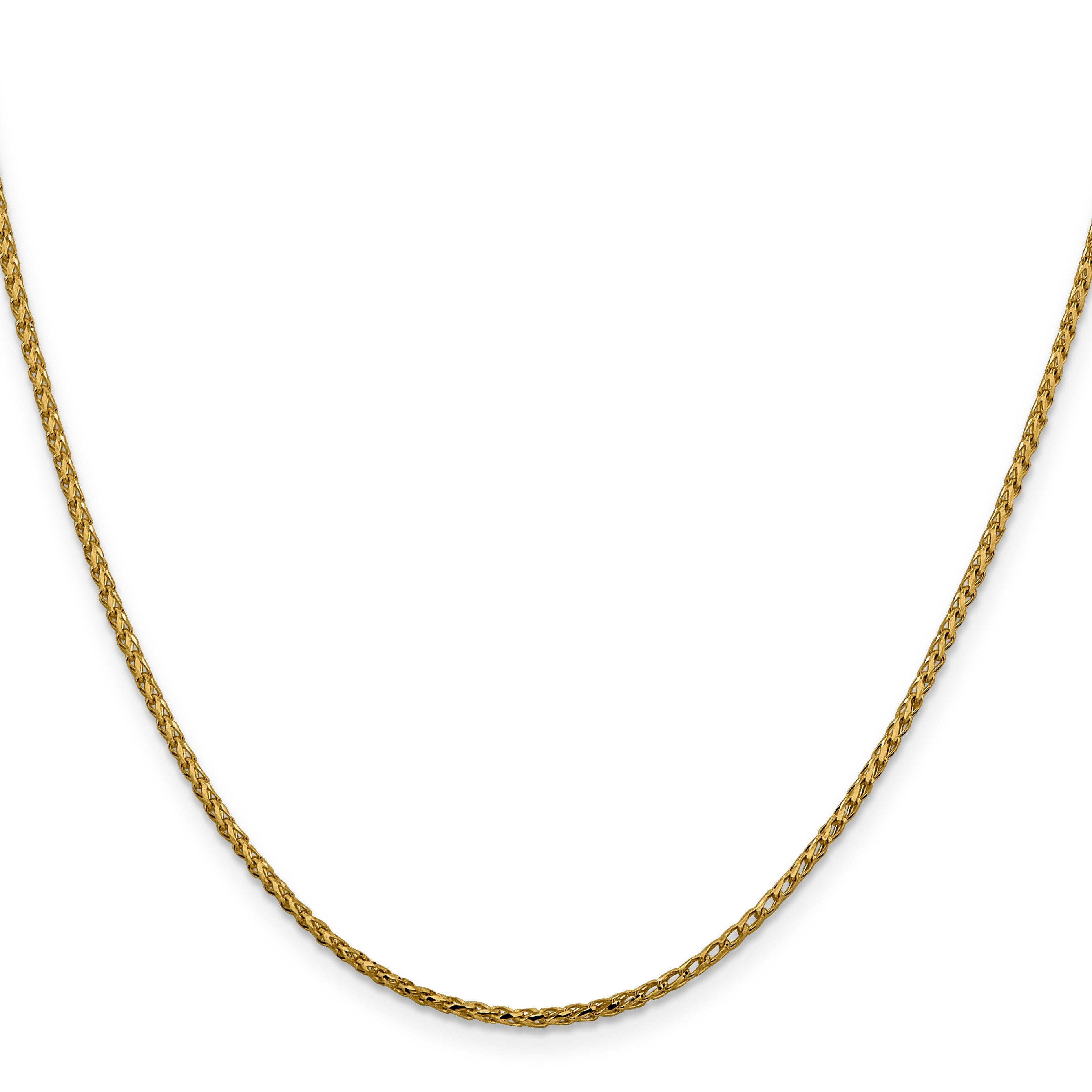 24 Inch 14K 1.6mm D/C Open Franco Chain Necklace