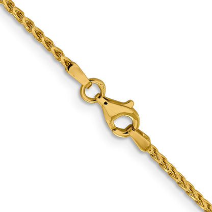 24 Inch 14K 1.6mm D/C Open Franco Chain Necklace