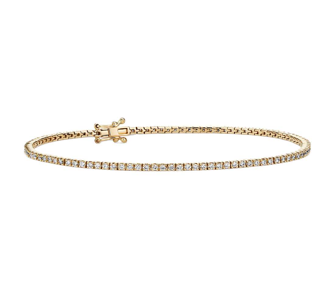 1 ct. tw. Classic Four-Prong Lab-Diamond Tennis Bracelet in 14K Yellow Gold