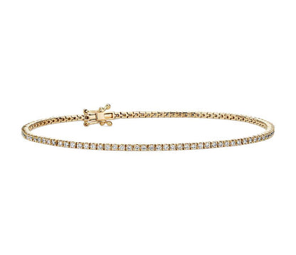 1 ct. tw. Classic Four-Prong Lab-Diamond Tennis Bracelet in 14K Yellow Gold