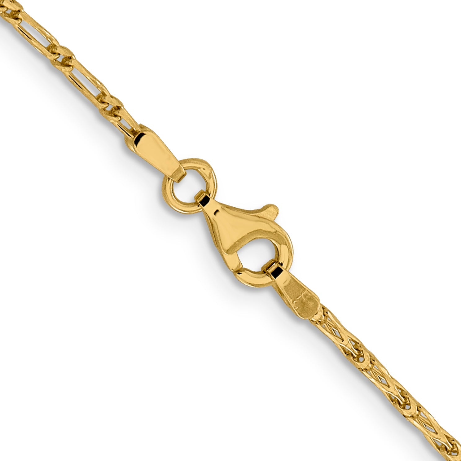16 Inch 14K 1.6mm D/C Long Link Franco Chain Necklace