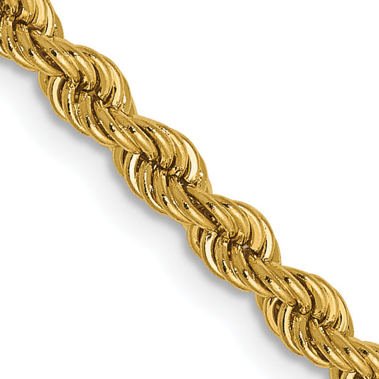 18 Inch 14K 2.25mm Solid Regular Rope Chain Necklace