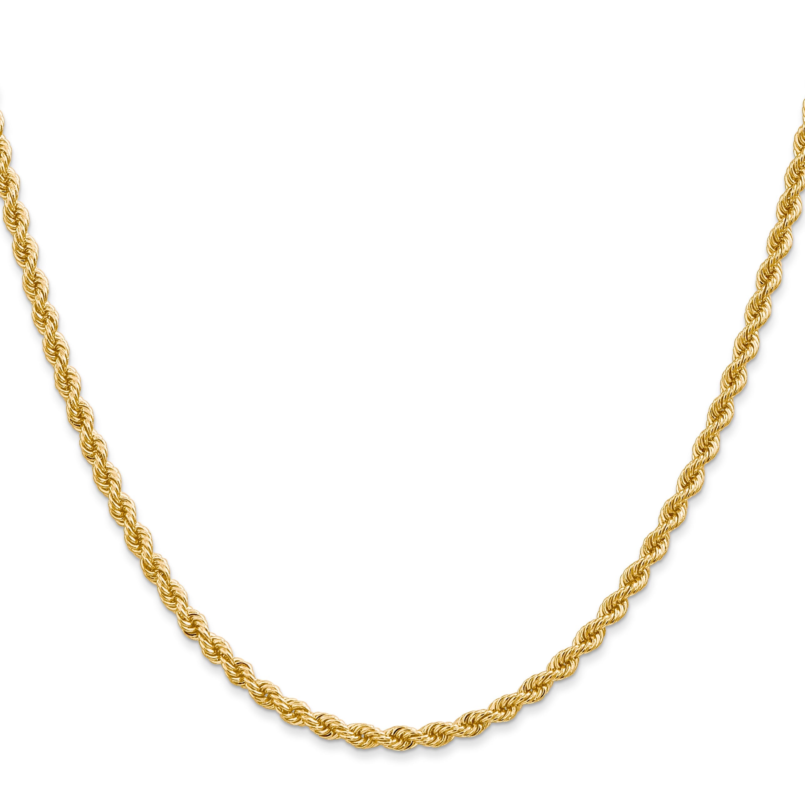 18 Inch 14K 2.75mm Solid Regular Rope Chain Necklace