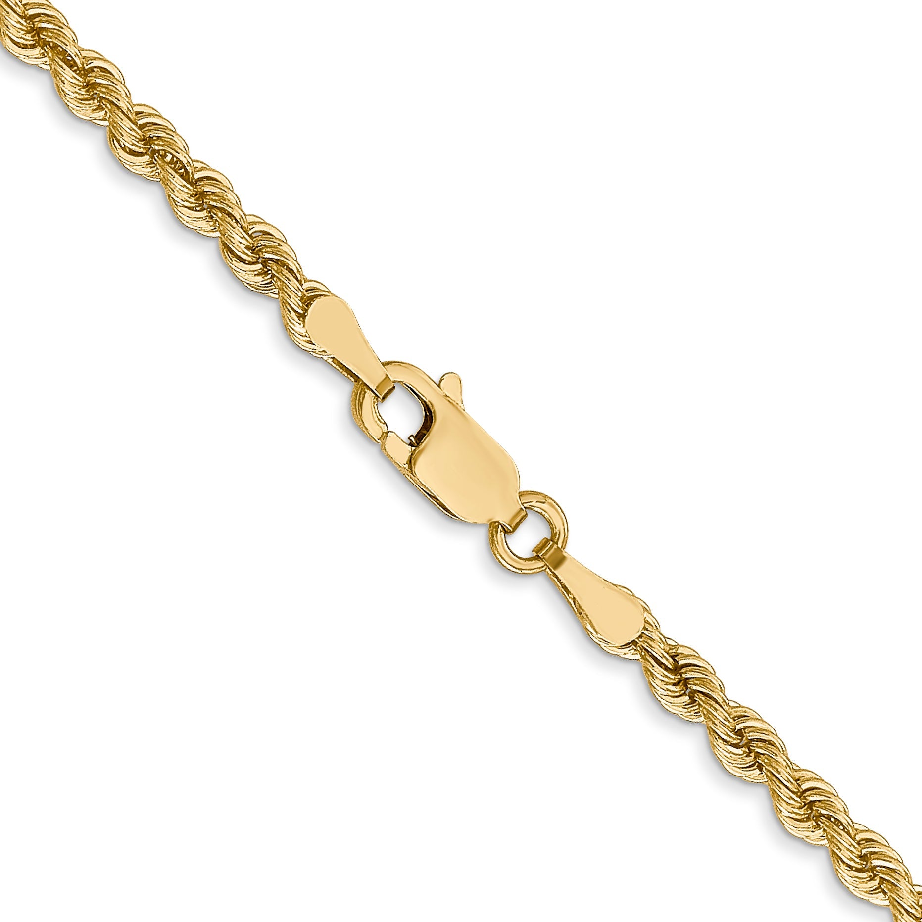 20 Inch 14K 2.75mm Solid Regular Rope Chain Necklace