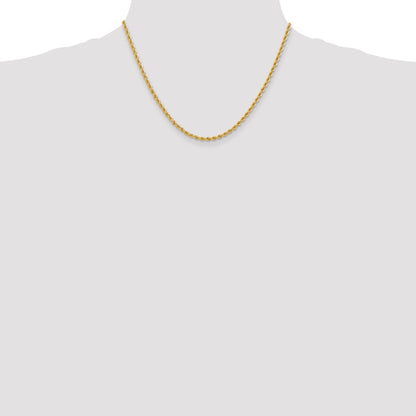 18 Inch 14K 2.75mm Solid Regular Rope Chain Necklace